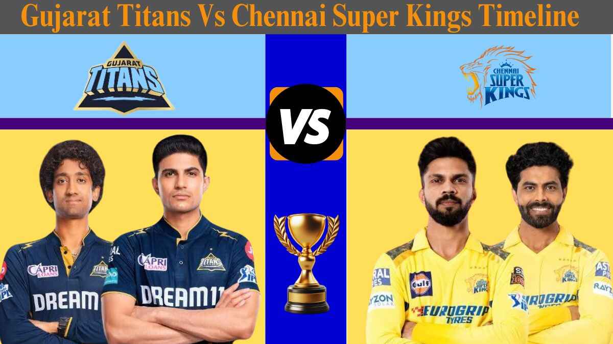 Gujarat Titans Vs Chennai Super Kings Timeline